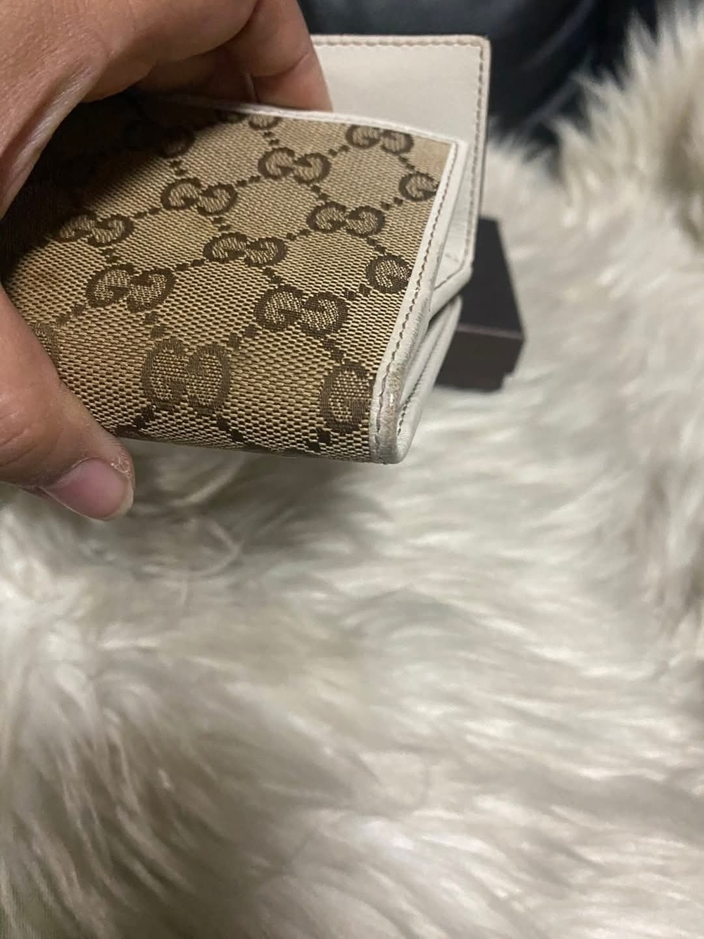 ❣️Gucci Beige GG Canvas Continental Wallet with White Trim❣️ - Picture 5 of 16